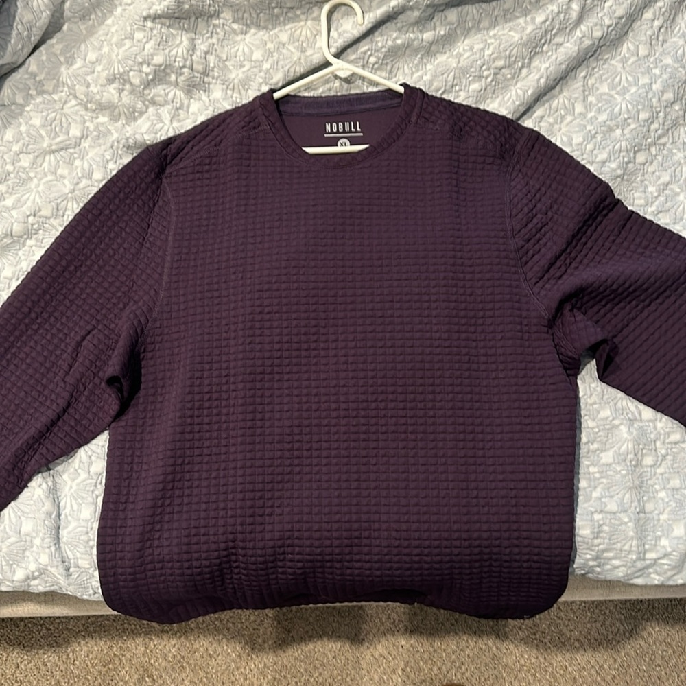 No bull deep purple quilted long sleeve shirt